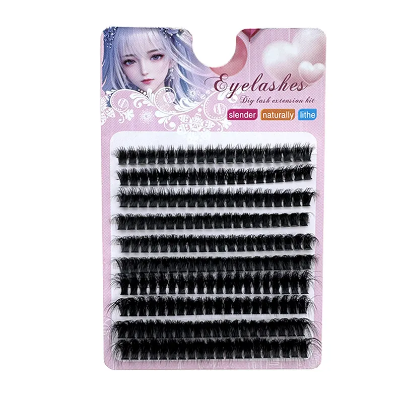 Fox Eye Pre-Curled Lash Clusters – Segmented Individual Eyelashes, Natural Look D Curl Synthetic False Lashes for DIY Self-Application, Reusable